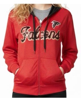 NFL Team Apparel “Atlanta Falcons” Jersey Style Graphic Hoodie NWT Size: Medium